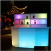 Ticari Mobilya Modern Aydınlatma Rengi Değiştiren Şarj Edilebilir PE LED Yüksek Kokteyl Bar Tabloları Damla Teslimat Ev Bahçesi OTWPK
