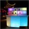 Mobilier commercial Éclairage moderne Changement de couleur Rechargeable Pe LED High Cocktail Bar Tables Comptoir de livraison directe Maison Jardin Otwpk