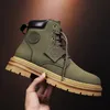 Stivali alti da uomo in pelle scarpe moda moto caviglia militare per inverno uomo stringati Botas Hombre 230829