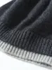 Beanie Skull Caps Cashmere 35 Knit Fashion Double Layer Hem deco unisex beanies ullblandning varm hatt mjuk mysig vår utomhus casual 230829