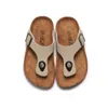 Slipper Summer Boys Flip Flop Girls дышащие сандалии детские кожаные туфли детская пляжная обувь для девочки Cork 22-39