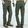 Pantalons pour hommes été décontracté léger armée militaire pantalons longs mâle imperméable à séchage rapide Cargo Camping salopette tactique respirant 230829
