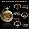 Zegarki kieszonkowe zegarek kieszonkowy miedź miedź moda brązowy wisiorek gładki szkielet retro unisex automatyczny mechaniczny stylowy prezent na Święto Dziękczynienia 230830
