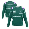 Мужские толстовок толстовок Aston Martin F1 Экипаж Шаза толстовки мужская женская команда F1 Дизайна команды команды. Пуловая неважная одежда 2023 2023