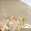 Drinking Straws 500Pcs Natural 100% Bamboo Sts Eco-Friendly Sustainable St Reusable Drinks For Party Kitchen Bar Drop Delivery Home Ga Dhkzl