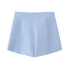 Shorts pour femmes Femme Élégant Blanc Jupe taille haute 2023 Printemps Bureau Dames Solide Base Droite Femme Casual