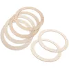 Dekorativa blommor 6 PCS kransram Heminredning Metallringar Hantverk Cirkel Bakgrund Stand Blommor Arrangemang Hoops Wood Base Round Loop