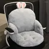 Pillow Cute Faux Fur Chair Soft Comfortable Plush Office Relieve Fatigue Bus Cozy Thicked