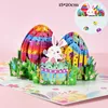 3D Pop UP Happy Birthday Greeting Invitation Card Mother Father Day Love Mom Dad Rose Flower Easter Bunny Thank You Gift HKD230829
