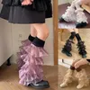 Kadınlar SOCKS Japon bacak kapağı Diz Dantel Çorap Partisi Y2K Punk Harajuku Isıtıcıları JK Dekor Aksesuarları