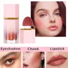 Blush Waterdichte Stick Natuurlijke Cheek Rouge 14 Kleuren Zijdezachte Tint Vloeibare Gezicht Blusher met Spons Cosmetica 230829