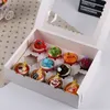 Present Wrap 5st 12 Cup Muffin Cupcake Box med Cake Tray Kraft Paper Cake Box Wedding Birthday Party Dessert Packaging Case Party Candy Box 230829