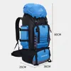 バックパックフォント90ltravelキャンプバックパックリュックサックハイキングアーミークライミングバッグ