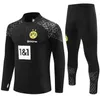 23 24 enfants et hommes Borussia Dortmund veste de survêtement Ensembles de football REUS BELLINGHAM costume d'entraînement ensemble de football Survetement 22/23/24 vêtements de sport pour hommes