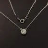 Zruo Pendant Necklaces Luxury Necklace Designer Shinning Big Round Zircon Crystal Charm Choker for Women Fashion Wedding Love Jewelry