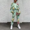 Män s hoodies Sweatshirt S Two Piece Set Floral Print Tracksuit Casual Long Sleeve Sport Sours Spring Autumn and Pant 230829