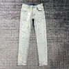 Jeans designer mens lila denim byxor mode byxor högkvalitativ design retro streetwear casual svettbyxor joggar