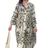 Robe bohème imprimée, chemise, jupe ample, col en v, simple boutonnage, peinte, grande jupe trapèze pour femmes