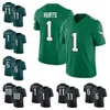 Camisa de futebol masculina #1 Jalen Hurts#6 DeVonta Smith#85 George Kittle #11 A.J. Marrom Branco Preto Verde EaglesVapor F.U.S.E. Limitado