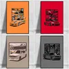 Retro Car Art Poster Supercar Cool Car Racing Tela Pittura Opera d'arte Immagine della parete Stampa per soggiorno Ragazzi Home Decor Regalo Senza cornice Wo6