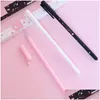 Stylos à bille en gros romantique Sakura Gel Pen Rollerball école fournitures de bureau étudiant papeterie signature encre noire livraison directe Bu Dhcap