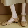 Lage sandalen hak mode zomer vrouwen solide kleur Romeinse stijl casual buckle 368