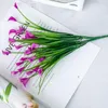 Fleurs décoratives 1pc Mini Calla Bouquet de fleurs artificielles avec feuille en plastique faux lys plantes aquatiques bricolage décoration de chambre à la maison