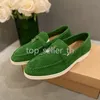 デザイナーシューズLORO LOAFER MEN LOAFERS SUEDE MULES女性スリップオンシューズレイジーモカシンサマースリッパフラットMULE PIANAスライドクラシックスライドバケーションサンダル