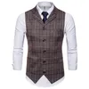 Gilet da uomo Gilet Casual da uomo d'affari Completo da uomo Gilet a rete Moda senza maniche Smart Top Grigio Blu 230829