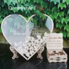 Other Event Party Supplies Custom Heart Unique Wedding Guest Book Decoration Memory Personalized Name Drop Box Signature Acrylic Guest Book Alternative 230829