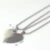 Pendant Necklaces One Pair Of Stainless Steel Long Stort Beads Ball Chain Necklacw Heart Couple Jewelry Women Men