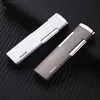 Slim Turbo Jet Torch Metal Lighter Butane No Gas Shaped Windproof Red Flame Cigar Cigarette Tool Men's Exquisite Gift DK7X