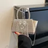 Bag S Internet Celebrity Dinner Bag Women S 2023 High End Klub nocny Łańcuch trendowy Full Diamond Luksus Crossbody Bag 230830