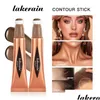 Bronzers Highlighters Lakerain Highlighter Contour Stick Eye Blush Highlight Concealer Beauty Mtifuncational Fácil de usar Long-Lasti Dhorh