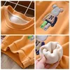 Hoodies Sweatshirts Boys' Fleece Lined Sweater 2023 Winter Children's Cartoon Top Single Layer Bottoming Shirt 230830