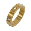 Designer Love Ring Luxury Top Classic Six Diamond Ring Elegant Style rostfritt ståluppsättning med diamanter som inte bleknar par ringtillbehör smycken Valentins dag