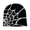 BeanieSkull Caps Y2K Beanie Spider Web Hat Y2k knit Skullies Baggy Slouchy Cap Skull cap 230830