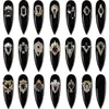 Nail Art Decorations 5pcs Nail Art Charms 3D Luxury Black Zircon Nail Diamonds Art Jewels Stones Decoration Zircon Nail Art Gems for DIY Manicure DE 230830