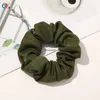 Effen kleur geruit patroon haartouwen groot formaat zachte doek elastische haarbanden elegante vrouwen paardenstaart houder haar scrunchies accessoire