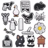 Wholesale 100Pcs PVC Cow Duck Rabbit Chick Lovely Farm Animals Garden Shoe Buckle Decorations For Children Charms Button Clog Backpack