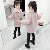 Manteau en duvet pour fille, veste d'hiver en fausse fourrure épaisse, vêtements d'extérieur en laine chaude pour enfant en bas âge et adolescent