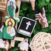 Partihandel 100st PVC Välsignad tro Jesus vår dagliga brödträdgårdssko spänne dekorationer för vuxen charms knapptäppa ryggsäck