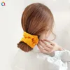 Effen kleur geruit patroon haartouwen groot formaat zachte doek elastische haarbanden elegante vrouwen paardenstaart houder haar scrunchies accessoire