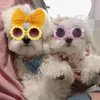 Собачья одежда 2pcsset Pet Headdsding Summer Beach Sun Glasses Grooming Party Pography Progress Accessories 230829