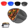 Bowls Slow Cooker Divider Liner Silicone 3 Pieces Reusable Eco-Friendly Leakproof Dishwasher Safe Cooking For 6qt Crock Pan