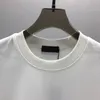 Camiseta masculina plus polos 2023 outono/inverno nova camiseta carta log impresso tecido de algodão puro unissex em torno do pescoço estilo