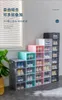 Clear Multicolor Shoe Box Foldable Storage Plastic Transparent Home Organizer Stackable Display Superimposed Combination Shoes Containers Cabinet Boxes