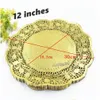 Baking Pastry Tools 100 Pieces/Pack New Arrivals 12 Inches Gold Colored Round Paper Lace Doilies Cupcake Bread Placemats Home Dinner Dhwss