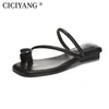 Тапочки Ciciyang Women Flip Flops 2023 Летние туфли девочки с низким каблуком сандалии отдых.