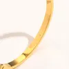 Bangle Fashion Style Bracelets Women Bangle Wristband Cuff Designer Brand Letter Jewelry Crystal 18K Gold Plated Stainless steel Wedding Lovers